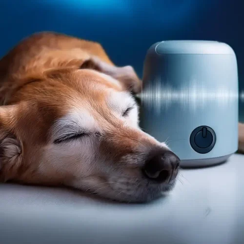 dog-listening-to-white-noise-machine dog-listening-to-white-noise-machine